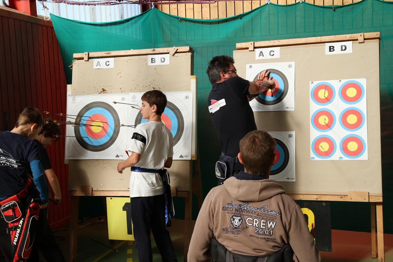 Tir en salle Handisport, Sport adapté du 26 octobre et Qualificatif FFTA du 27 octobre 2019.